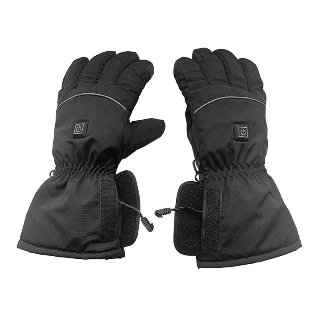 1 Pair Electric Thermal Gloves Winter Hand Warmer Touching Screen Cycling Gloves Skiing Snowboarding Heated Gloves