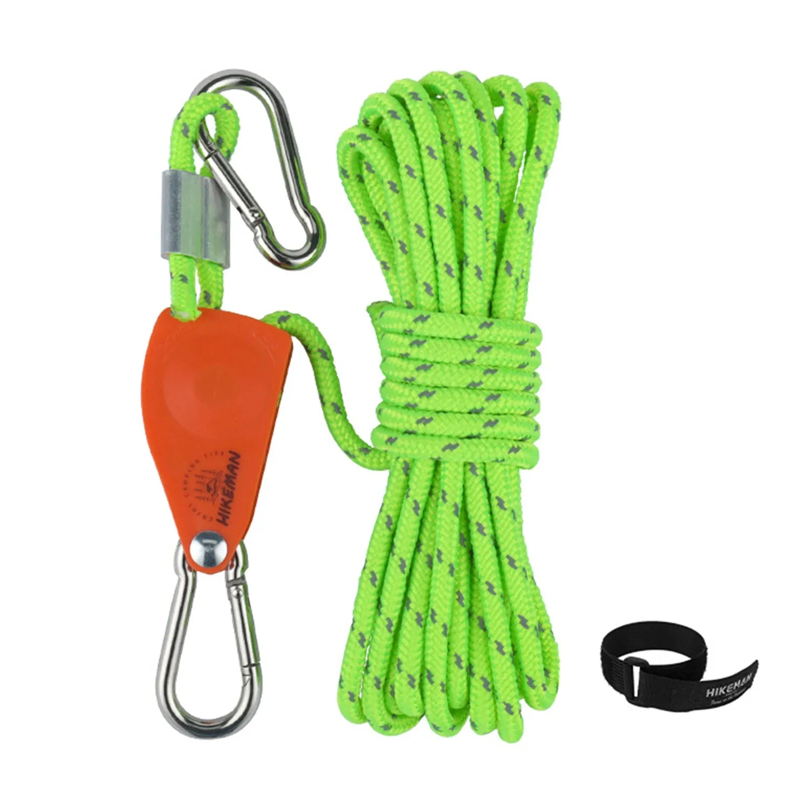 4meters/5meters Adjustable Tent Rope Clip Hanger Loose-Proof Reinforced Awning Windproof Rope Clip Camping Tools