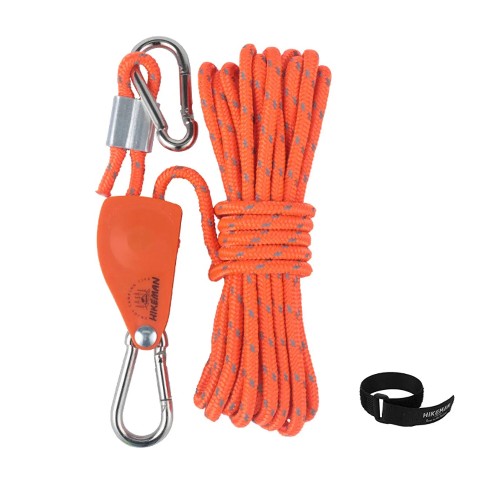 4meters/5meters Adjustable Tent Rope Clip Hanger Loose-Proof Reinforced Awning Windproof Rope Clip Camping Tools