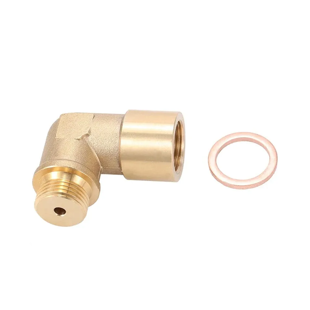 90° Angled Lambda O2 Oxygen Sensor Extender Spacer for Decat Hydrogen Brass M18x1.5 Car Accessories