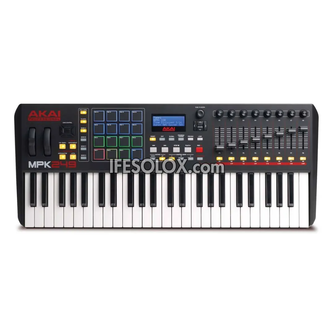 AKAI Professional MPK249 USB MIDI Keyboard Controller (49 Semi Weighted Keys, 16 Drum Pads) - Brand New