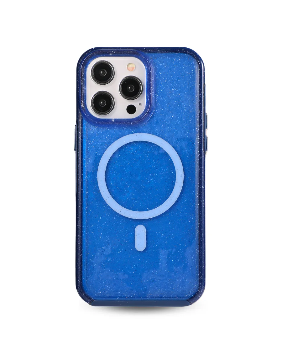 Blue Neon MagSafe Phone Case