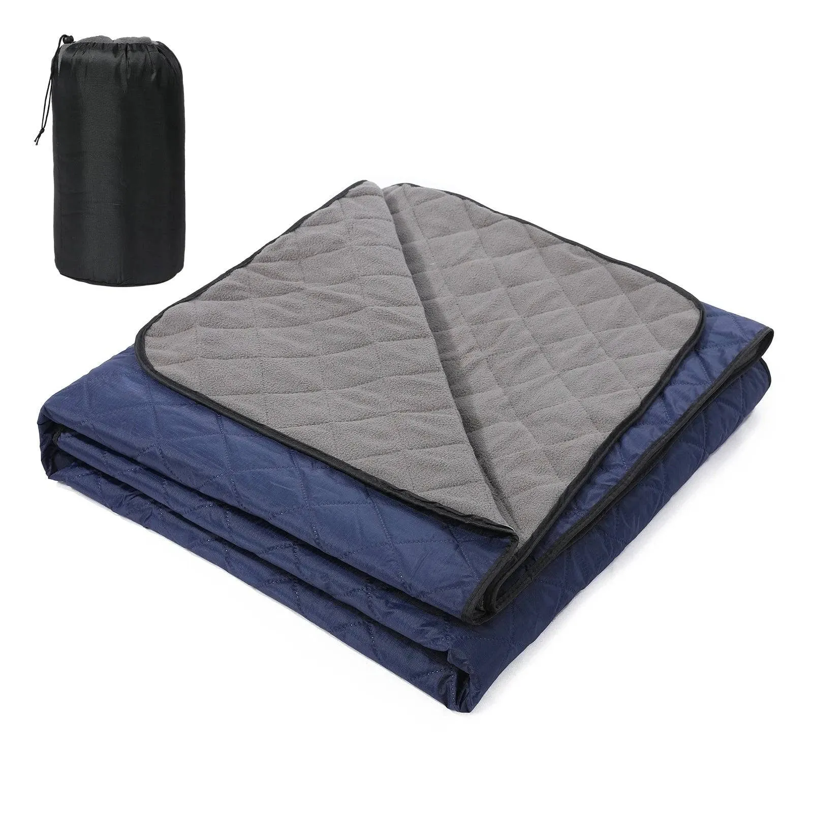 Camping Blanket Water-resistant Quilted Fleece Stadium Blanket Waterproof Camping Mat for Outdoor Camping Picnic Park