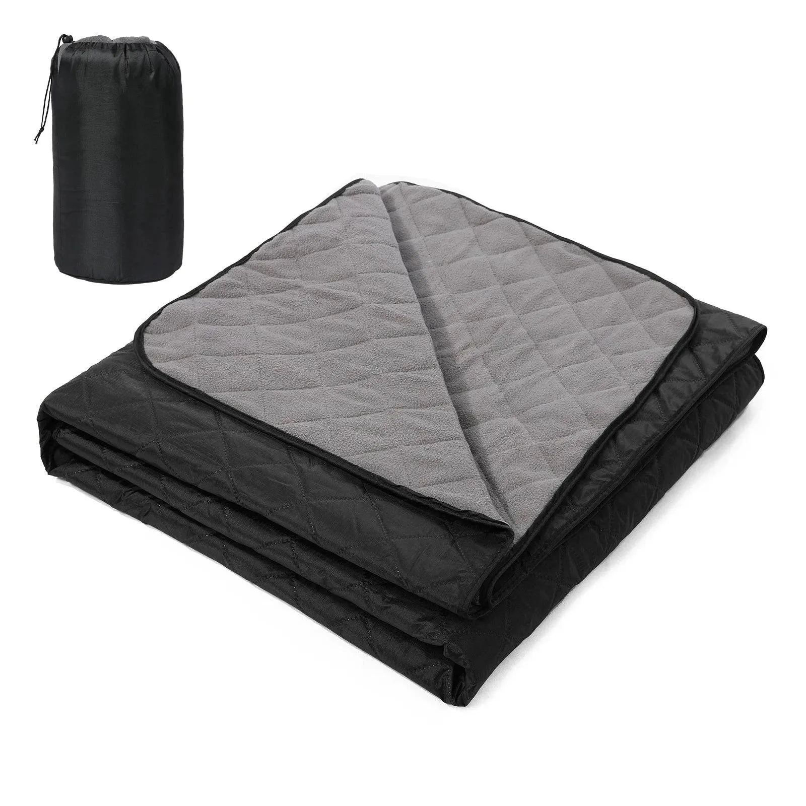 Camping Blanket Water-resistant Quilted Fleece Stadium Blanket Waterproof Camping Mat for Outdoor Camping Picnic Park