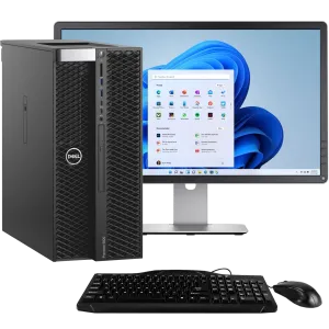 Dell Precision 5820 Intel Xeon Workstation PC with 4GB P1000 GPU   20" Monitor