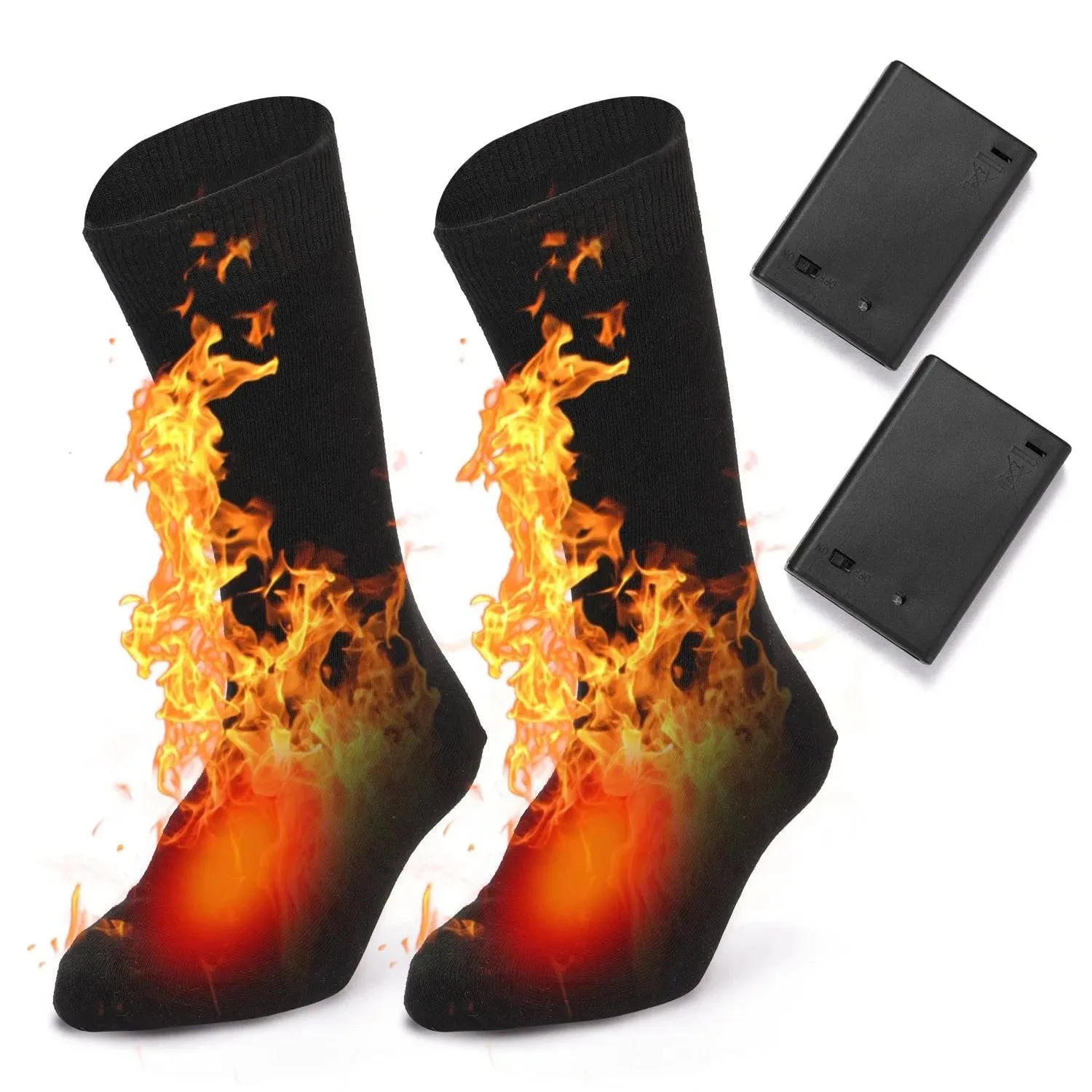 Electric Heated Socks Battery Powered Cold Weather Heat Socks for Men &Women Outdoor Camping Hiking Motorcycle Warm Winter Socks