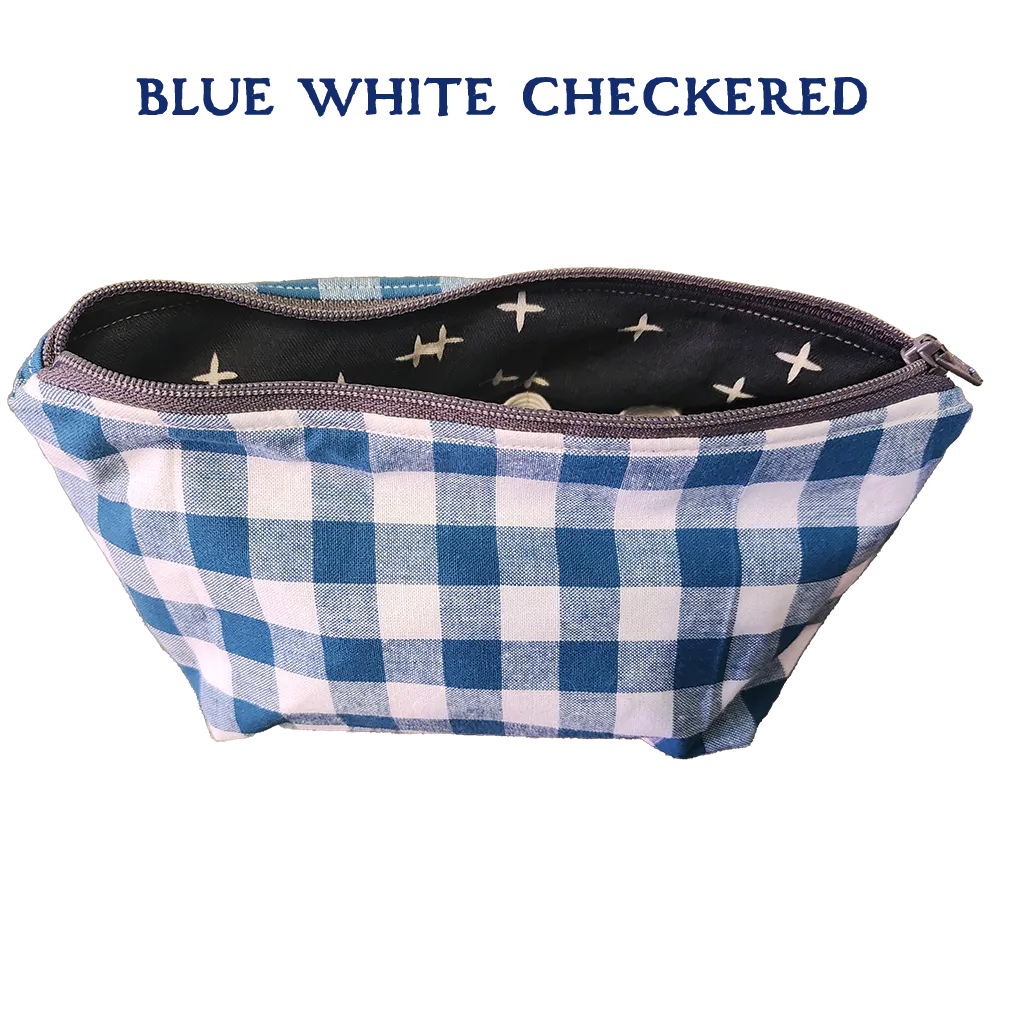 Essential Oil Carrying Cases - Blue White Checkers