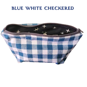 Essential Oil Carrying Cases - Blue White Checkers