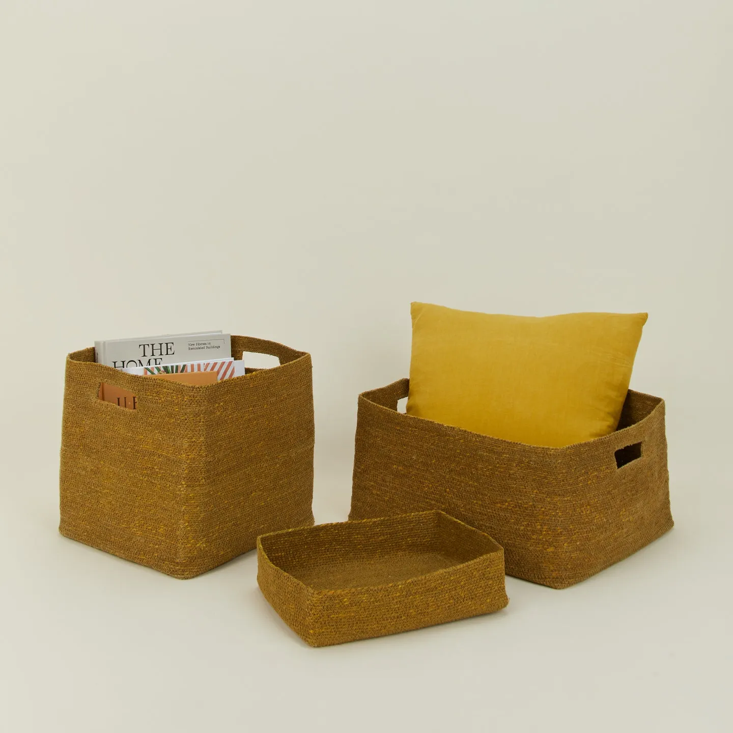 Essential Square Basket - Mustard