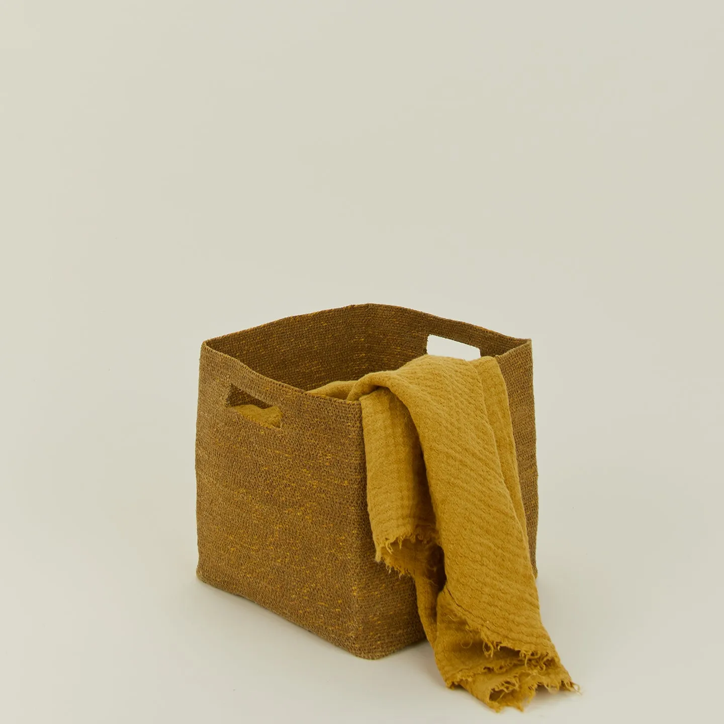 Essential Square Basket - Mustard