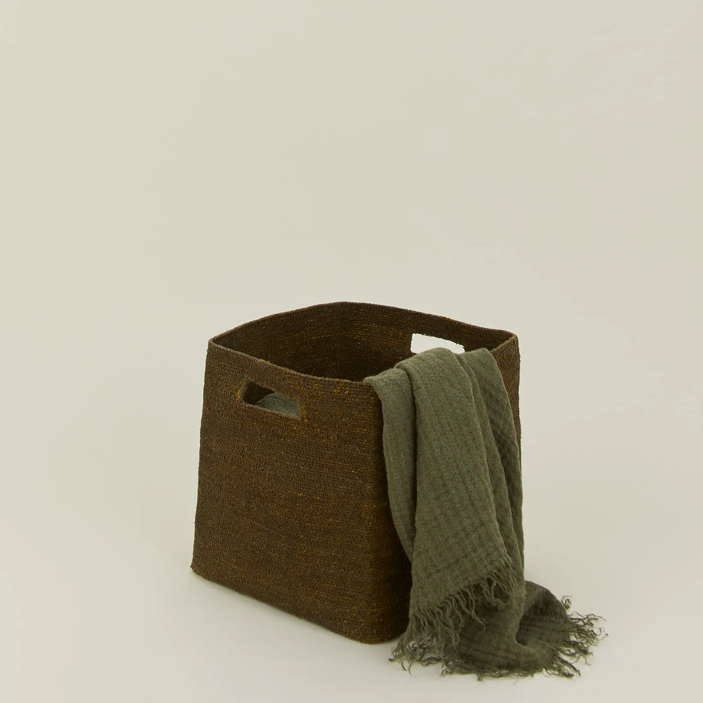 Essential Square Basket - Olive