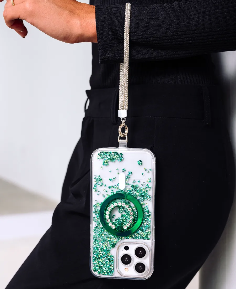 Green Prism Glitter MagSafe Phone Case