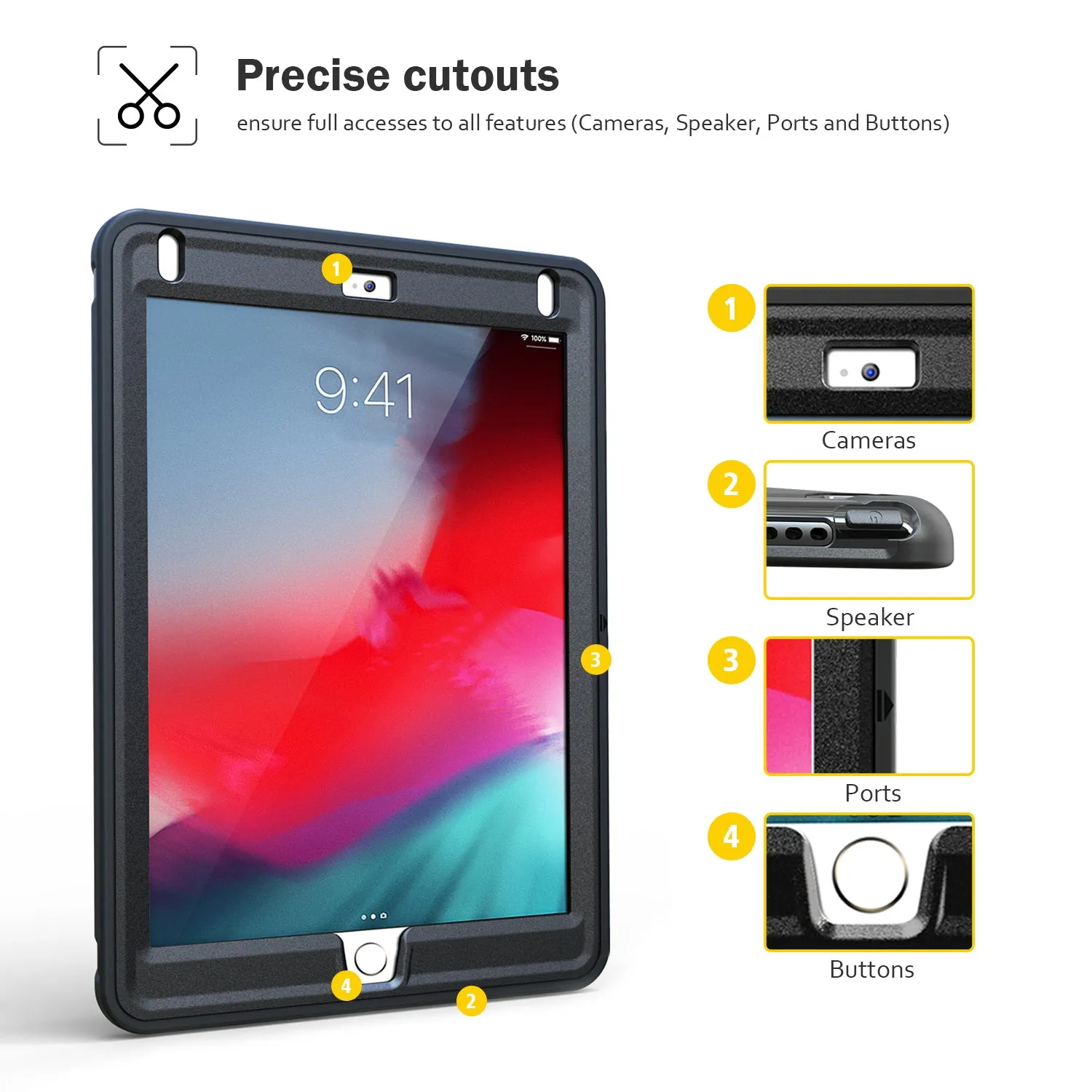 iPad 9.7 5th Gen/6th Gen iPad Air 1st Gen/2nd Gen Heavy Duty Case | ProCase