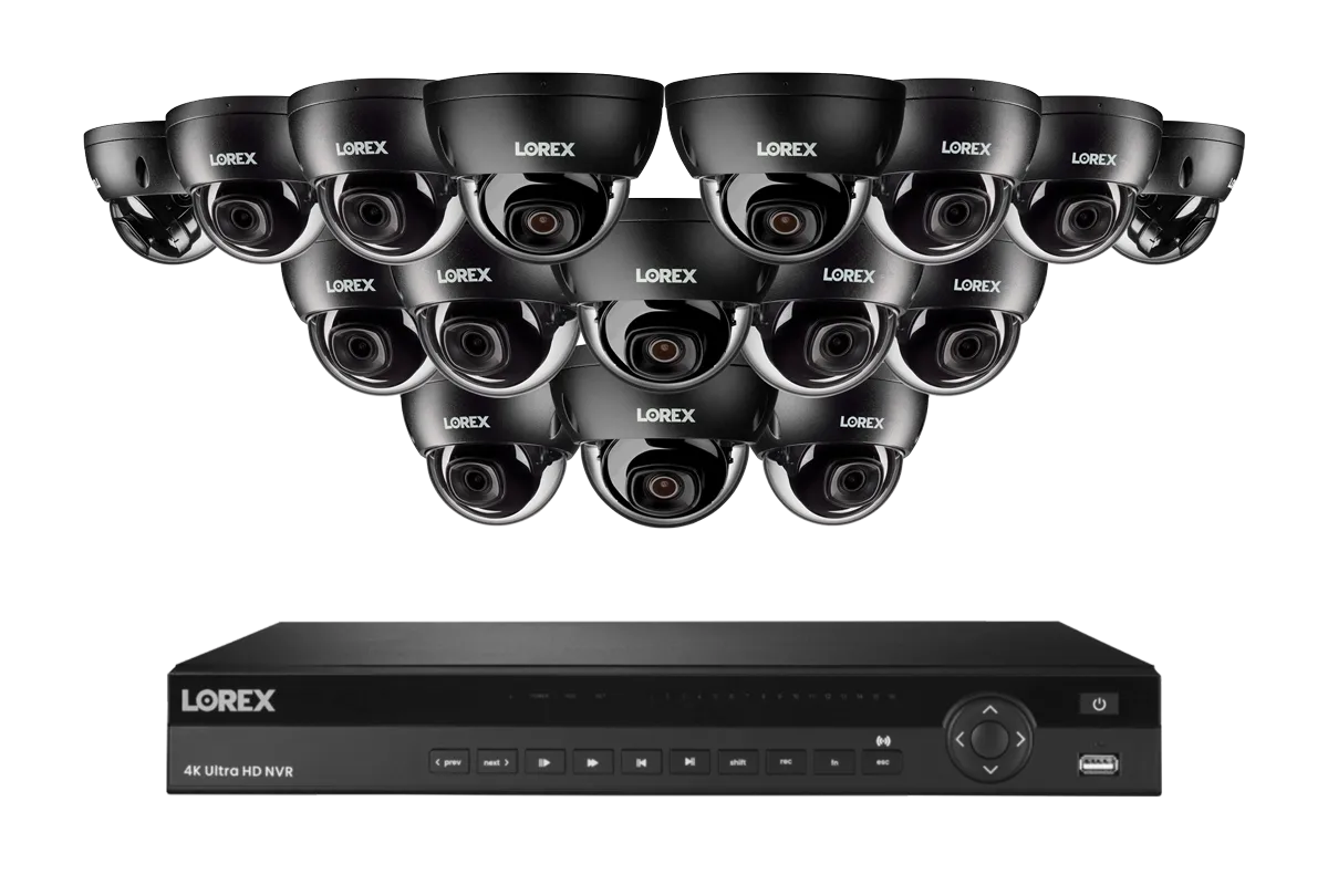 Lorex Elite Series 4K 16 Camera Capable 4TB Wired NVR System with 4MP (2K) A4 IP Dome Cameras