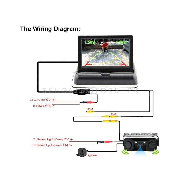 Maximus Reverse Camera With Double Parking Sensor and Warning Buzzer