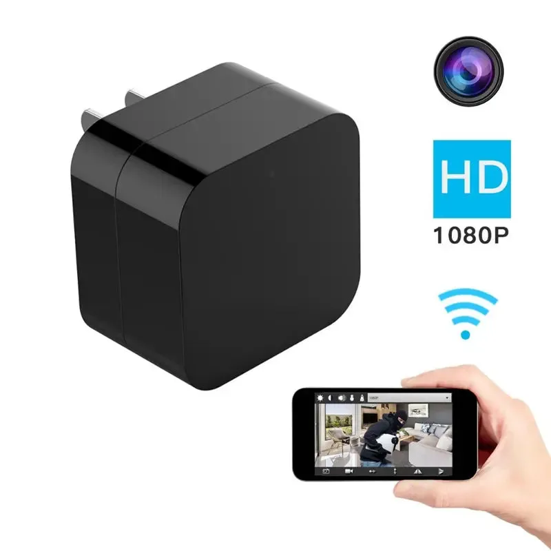 Night Vision 1080P Wifi Nanny Cam Wall Charger Hidden Spy Cameras-Night Vision Nanny Cam