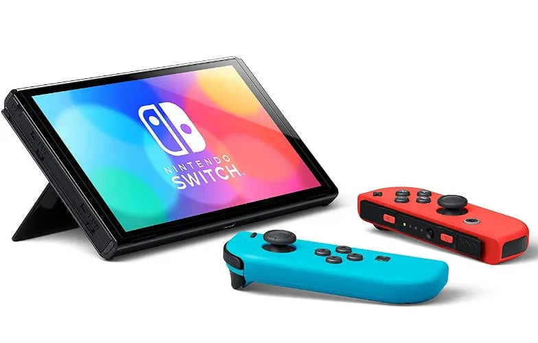 Nintendo Switch OLED Model Neon Blue/Neon Red Set - 64GB - Neon Blue/Neon Red - Brand New