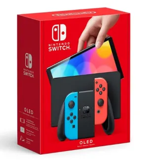 Nintendo Switch OLED Model Neon Blue/Neon Red Set - 64GB - Neon Blue/Neon Red - Brand New