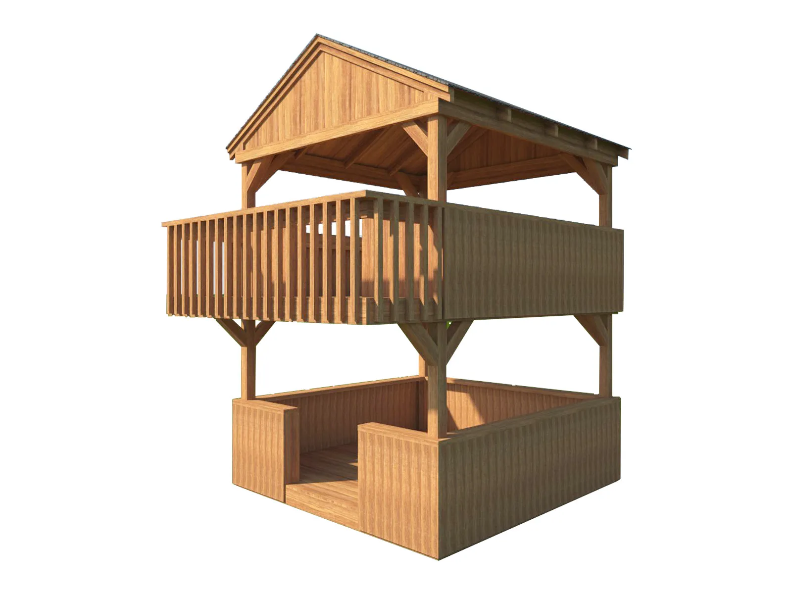 Playhouse Fort DIY Plans - 2 Story Backyard Playground Kids Toys - Build Your Own