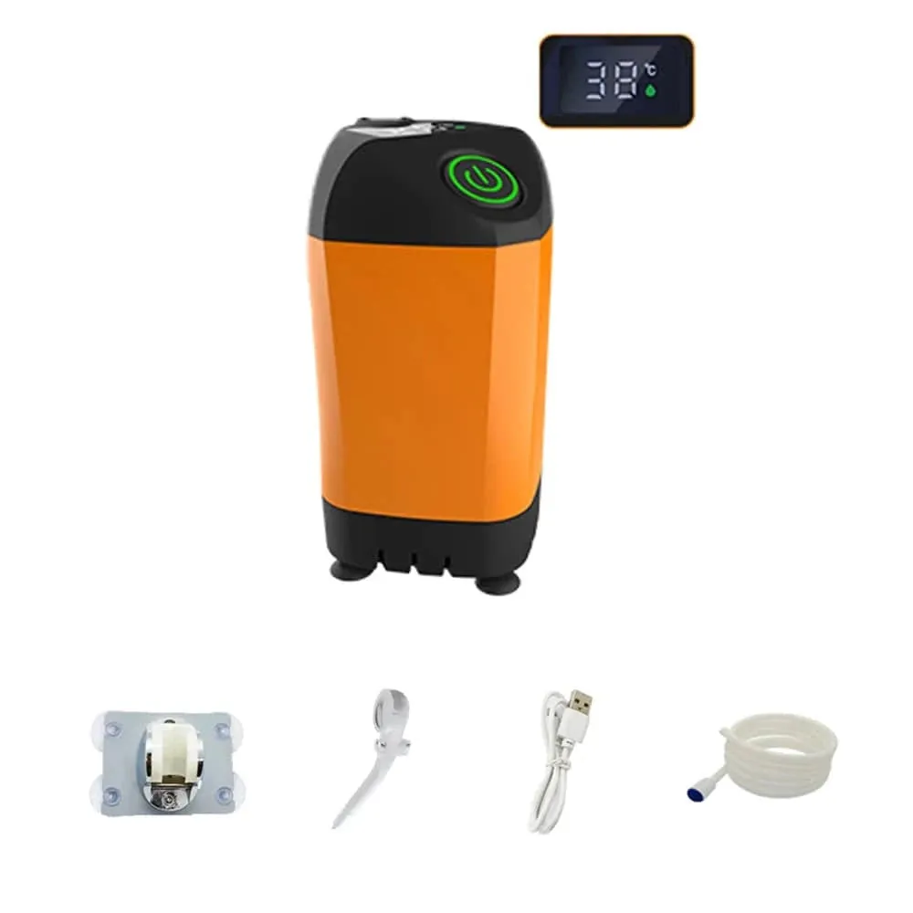 Portable Electric Shower Outdoor Camping Shower Pump IPX7 Waterproof with Digital Display for Camping Hiking Travel Beach Pet