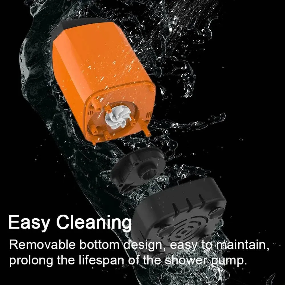 Portable Electric Shower Outdoor Camping Shower Pump IPX7 Waterproof with Digital Display for Camping Hiking Travel Beach Pet