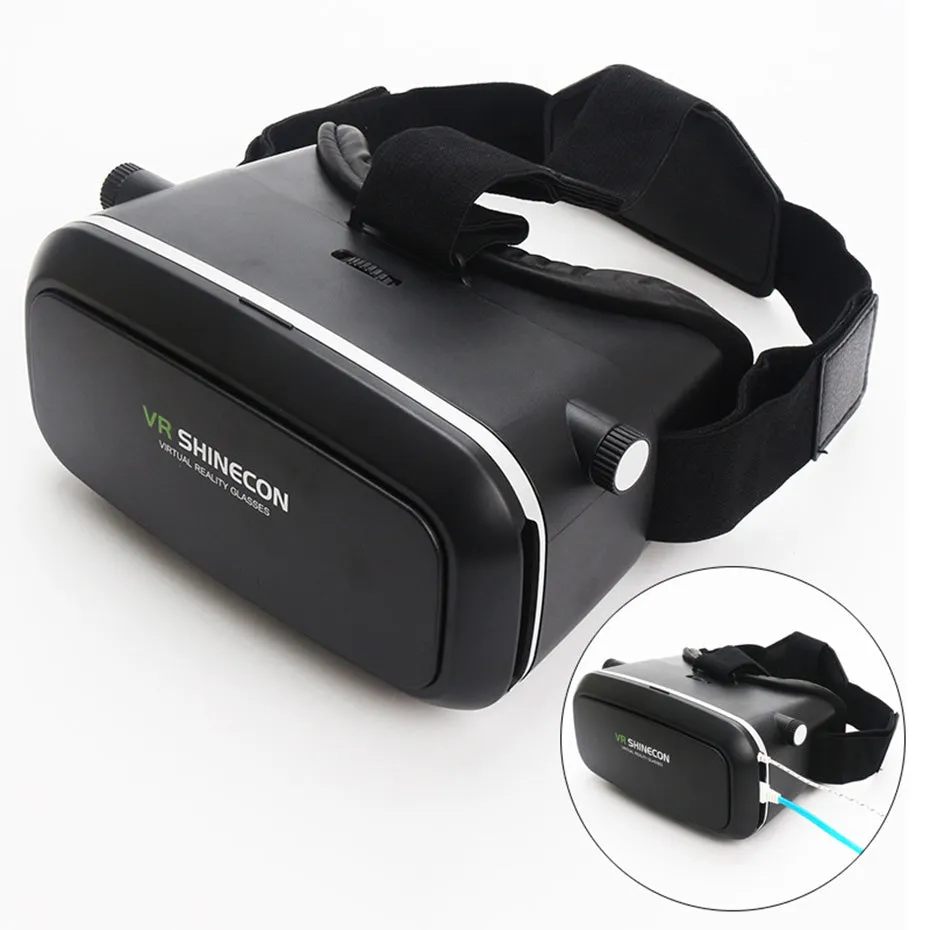 Pro Virtual Reality 3D Glasses VR Google Cardboard Headset Box Head Mount for Smartphone 4-6' Mobile Phone