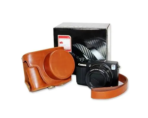 Retro Canon PowerShot G1 X Mark II Camera Leather Case