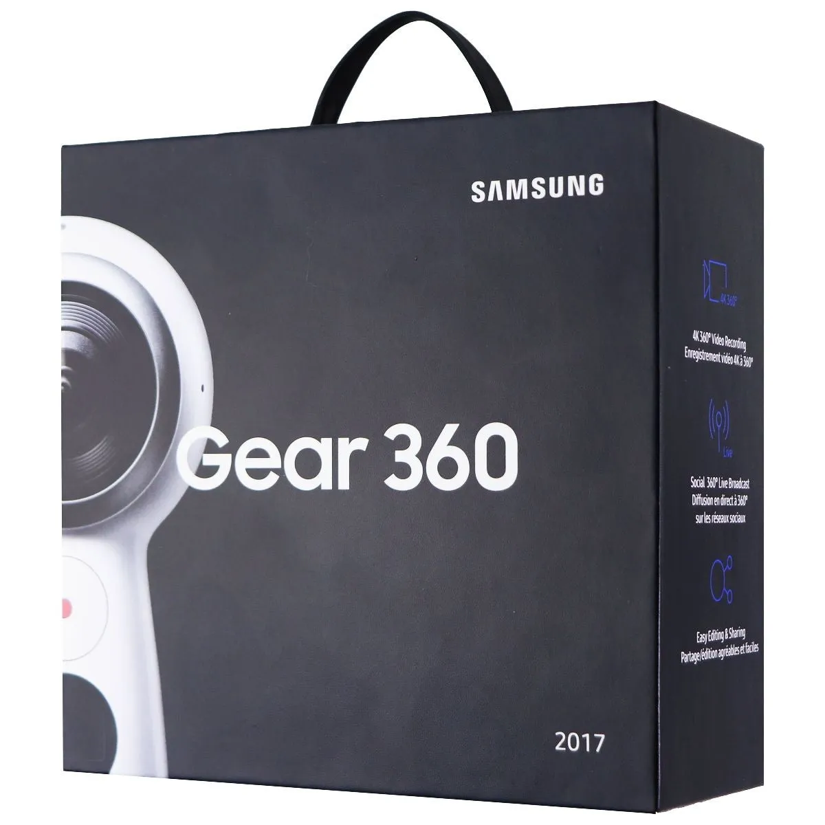 Samsung Gear 360 (2017) Real 360 4K VR Camera Camcorder - White