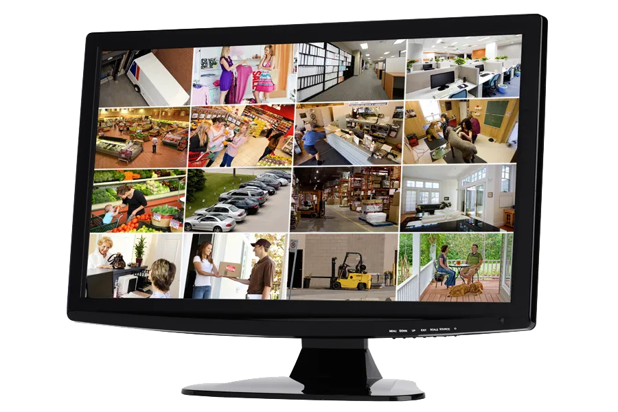 Security and surveillance cameras with touch monitor