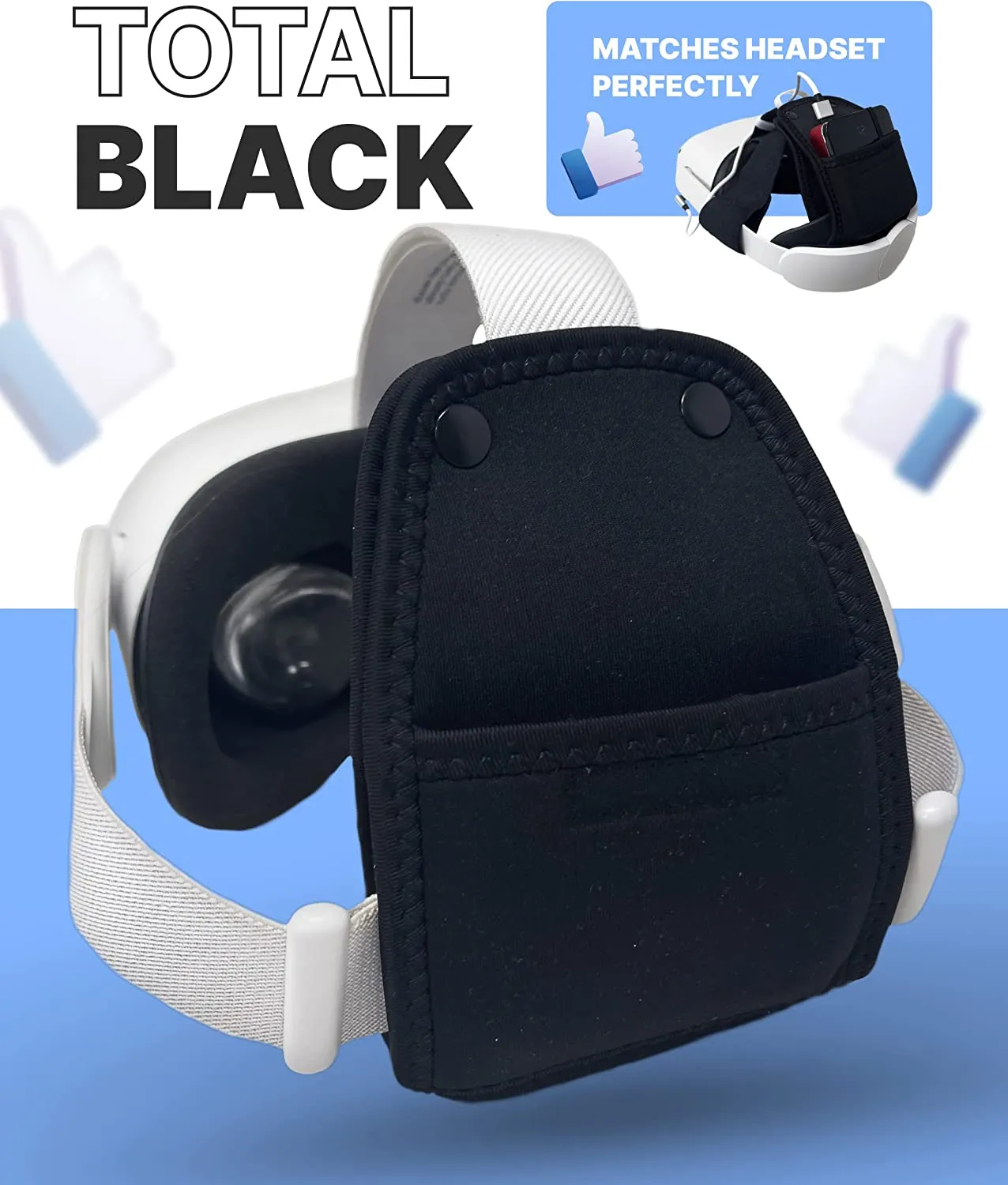 Skywin VR Battery Pouch - Battery Holder - Attach to VR Headset to Extend Play