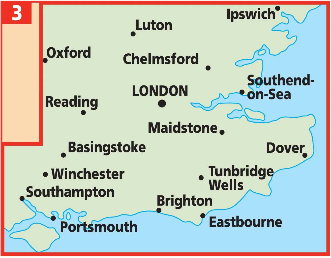 South East England AA Road Map 3