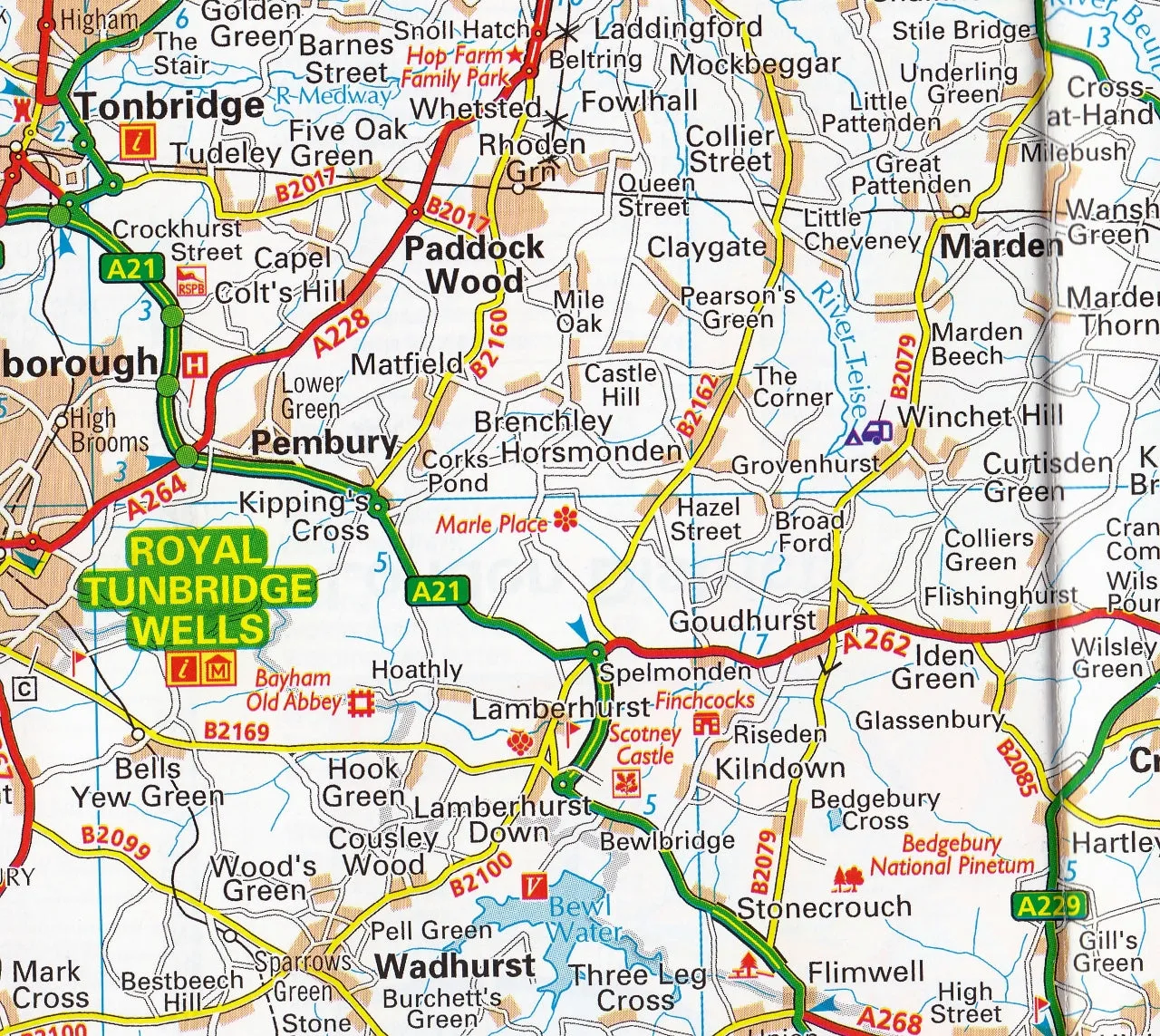 South East England AA Road Map 3