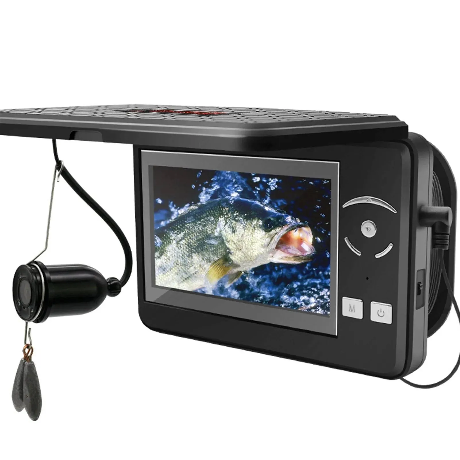 Underwater Fishing Camera Waterproof Video Fish Finder DVR Camera with 4.3 Inch LCD Display for Ice Lake Sea Boat Fishing